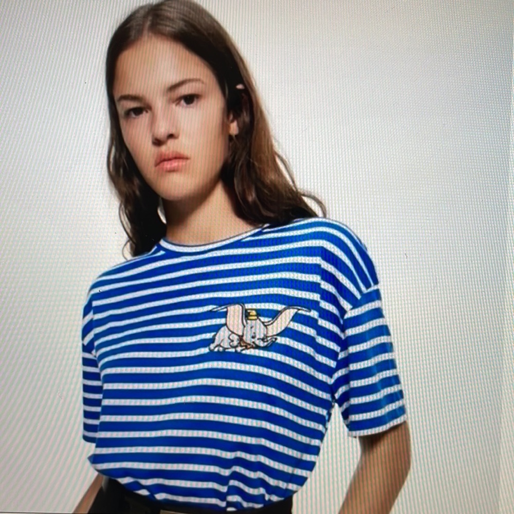 Zara Disney Dumbo Striped Tee